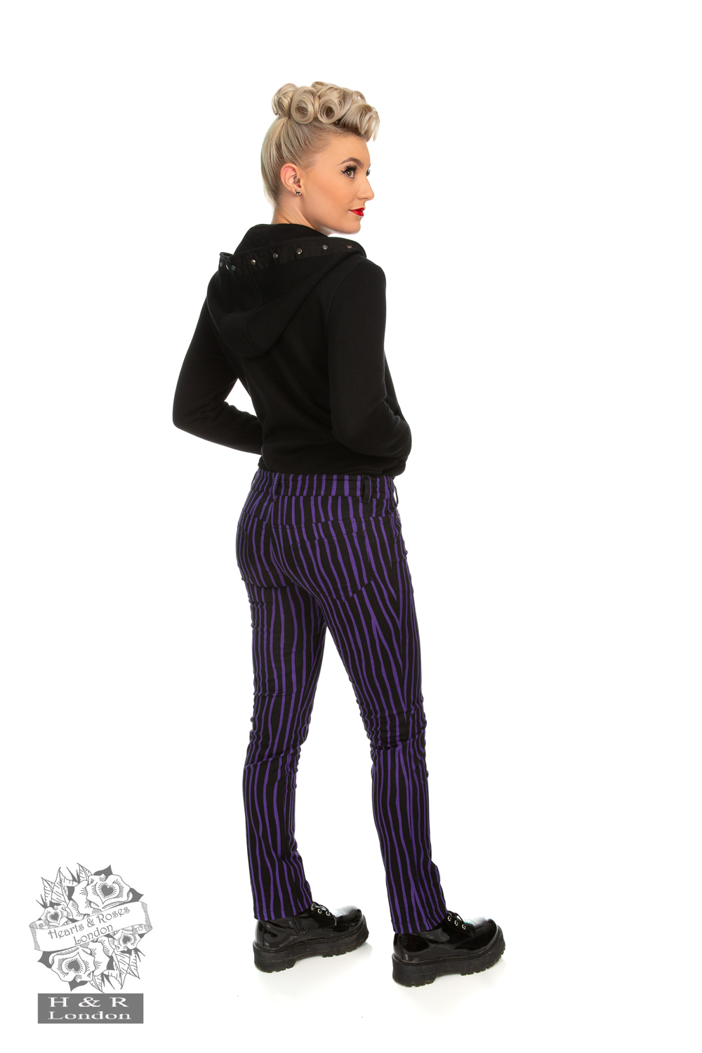 Cassie Purple Stripe Trouser